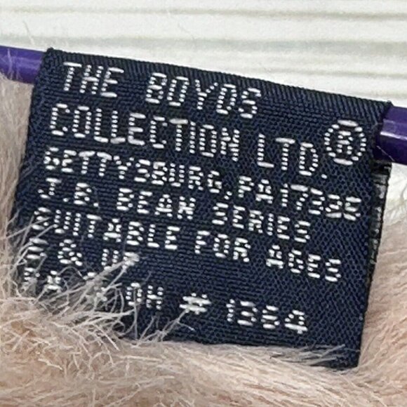 Boyds Bears Rosie O'Pigg J.B.Bean Pig Plush Jointed 10" Purple Velour Overall 96 - Picture 9 of 10